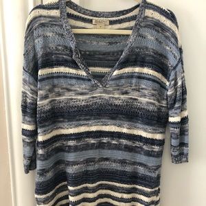 Lucky Brand Blue Striped Sweater